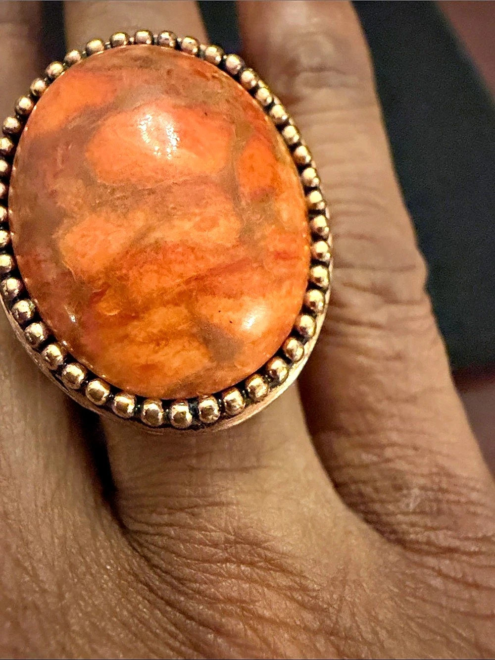 Studio Barse Orange Stone Ring